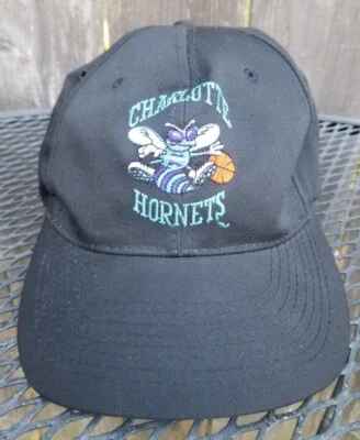 Men Vintage Charlotte Hornets Snapback Hat Cap NBA - Imagem 1 de 4