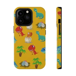 CUTE DINOSAURS JURASSIC PATTERN Impact-Resistant Cases - Picture 1 of 45