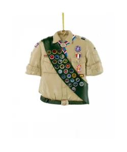 Kurt Adler Boy Scouts Of America Shirt w/Sash Resin Christmas Ornament BS2145 - Picture 1 of 2