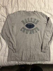Dallas Cowboys Shirt XL Gray Long Sleeve NFL Football Mens Logo - Picture 1 of 4