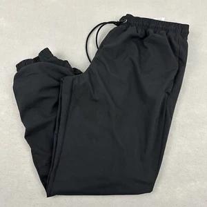 Adidas Pants Men Extra Large Black Windbreaker Jogger Lining Sports Pockets XL - Picture 1 of 11