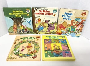 Disney’s Adventures of Winnie the Pooh Vintage Golden Book Lot X 5 Hundred Acre - Picture 1 of 5