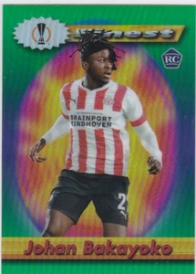 2022-23 Topps Finest Flashbacks UEFA Refractor Johan Bakayoko #115 Rookie RC - Imagen 1 de 2