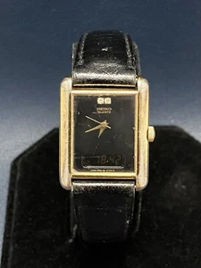 Vintage Seiko Gold/Black Tank E029-5520 Analog/Digital Quartz Watch - Working - Bild 1 von 17