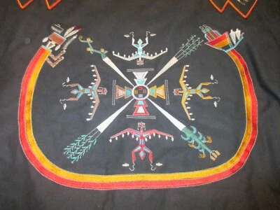  Abrigo Chaqueta Esquí De Colección Skea Paris/Vail Talla 8/M Nativo Indio Bordado Foto 1 de 4