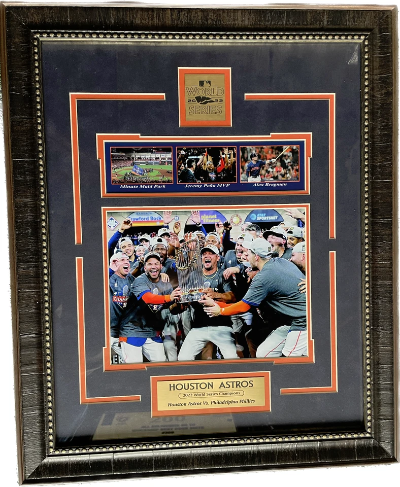 Houston Astros World Series Framed Photos-Jeremy Pena MVP, Alex Bregman - Image 1 of 1