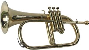 Sai Musical India F-20, Flugel Horn, Bb 3 Valve Brass MUSIC FLUGELHORN