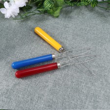 3Pcs Plastic Handle Stainless Steel Button Hook Helper Grip Button Hook Button A