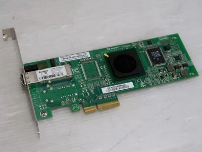 QLOGIC 4GB Single Port FC HBA FIBER CHANNEL CARD, PCI-E, DELL 0PF323, WORKING - Image 1 of 4