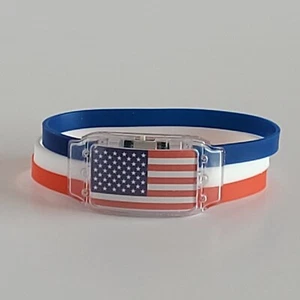 National Flag LED Silicone Bracelet Glow TEAM USA - New - Picture 1 of 4