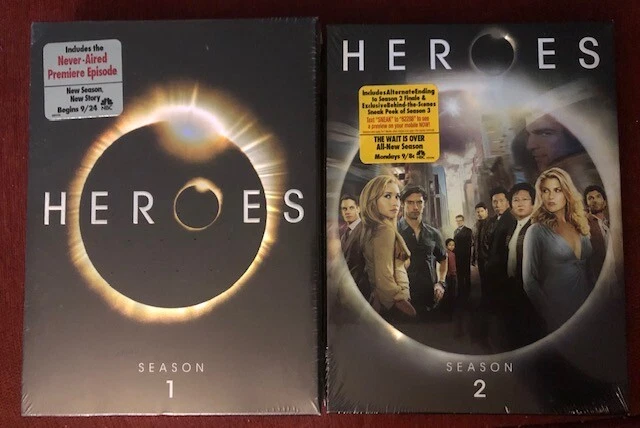 Heroes Seasons 1-2 DVD NBC Milo Ventimiglia Hayden Panettiere NEW SEALED - Image 1 of 1