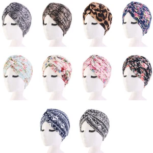 National Style Muslim Cotton Folding Stretch Turban Bandanas Headwrap Chemo Cap - Picture 1 of 22