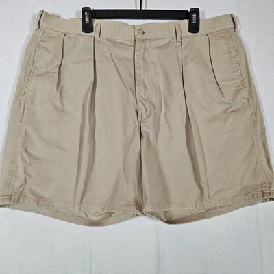 Vintage Polo Ralph Lauren Shorts Mens 40* 38 Khaki Chino Pleated Made USA 80s - Image 1 of 4