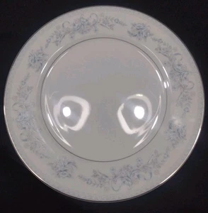 Lot 49, 1 Mikasa Dresden Rose DINNER PLATE Fine China L9009 Japan Silver Trim - Picture 1 of 6