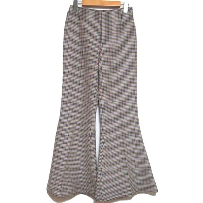 21AW Stella McCartney Houndstooth Pattern Flared Pants Size 36 Beige Women USED - Image 1 of 4