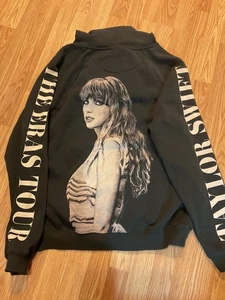 Taylor Swift Eras Tour Black Sweatshirt Hoodie Sz.L(52"Chest 30"Length) - Picture 1 of 3