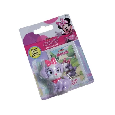 Disney Junior Minnie Mouse Cream Puff Figura 1.75" Cachorro Perro Juguete Coleccionable Foto 1 de 2
