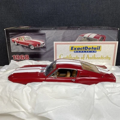 Exact Detail 1968 Shelby Mustang GT500 Red/White Limited 1/18 Scale - Image 1 of 4