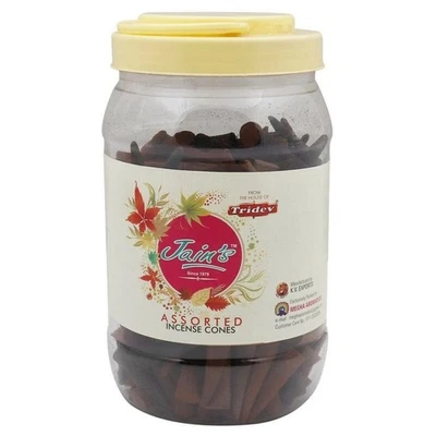 Jain's Tridev Incense Dhoop Cone Assorted Fragrance For Home And Office Pooja - Image 1 of 4