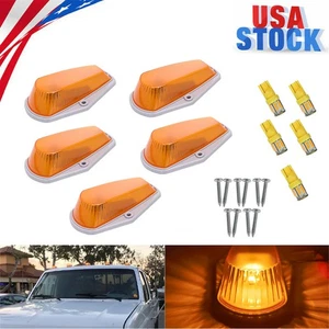 For Ford F Trucks LED Amber Cab Roof Running Lights Side Marker Yellow Lens GUS - Picture 1 of 12