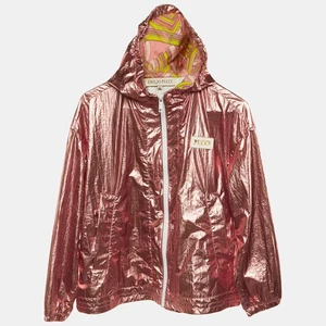Emilio Pucci Kids Pink Metallic Zip Up Jacket Size 12 Yrs - Picture 1 of 6