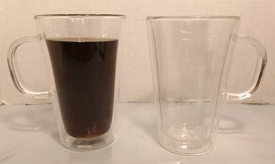 Bodum Canteen Double Wall Mugs 2-piece Set [Clear] 13.5 oz ea No Box - Image 1 of 2