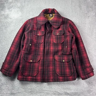 Vintage Woolrich 503 Mackinaw Cruiser Hunting Jacket Size 42 Buffalo Plaid Wool - Image 1 of 4