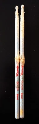 HELLOWEEN- DANI LÖBLE - 2 Drumsticks -Hard played by Helloween Drummer ! - Image 1 of 4