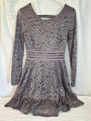 Jodi Kristopher Purple Lace Formal Dress Juniors Size 3 - Image 1 of 4