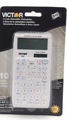 Victor Advanced Scientific Calculator 10 Digit Model 940 Solar Dual Power 2 Line - Image 1 of 4