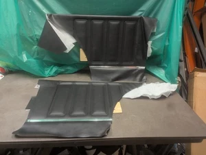 Pair New Repo 1968 Skylark Rear Door Panels Unassembled Black 68 - Picture 1 of 11