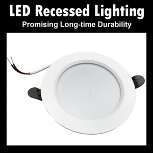 Round Led Recessed Ceiling Downlight 220v 240v Cold White Neutral 4500k 6500k No - Picture 1 of 11