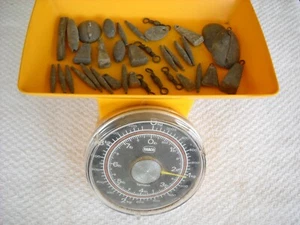 **ONE KILO ASSORTED SIZES LEAD SINKERS FISHING TACKLE WEIGHTS, GOOD CONDITION** - Bild 1 von 2