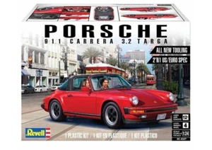NEW TOOL Revell 1/24 Porsche 911 Carrera 3.2 Targa Model Car Kit Fuchs Wheels - Picture 1 of 1