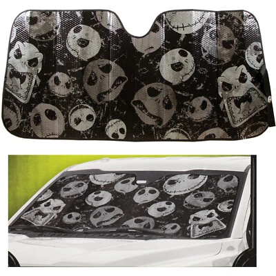 Nightmare Before Christmas Car Truck Black Windshield Front Folding Sun Shade - Image 1 of 4