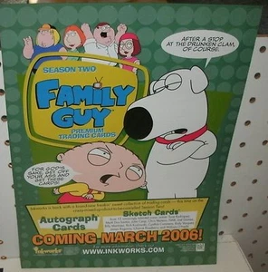 FAMILY GUY SEASON 2  TRADING CARDS -SELL SHEET  8 1/2 X 11 - Picture 1 of 2