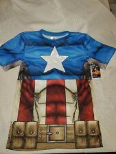 Marvel Kids Captain America T-Shirt Child Sz Large / XL Avengers New With Tags