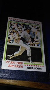 1978 Topps 77 Record Breaker Reggie Jackson #7