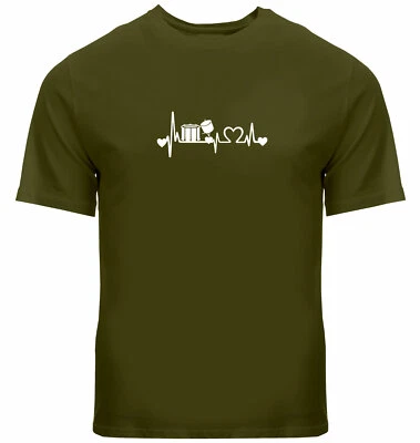 Camiseta Unisex Drums Heartbeat Para Hombres Camiseta Tambores Gráfico Impreso Camisa Regalo Baterista Foto 1 de 3