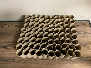 80 Empty Toilet Paper Rolls Tubes Craft Art Church School Project Cardboard - Picture 1 of 1