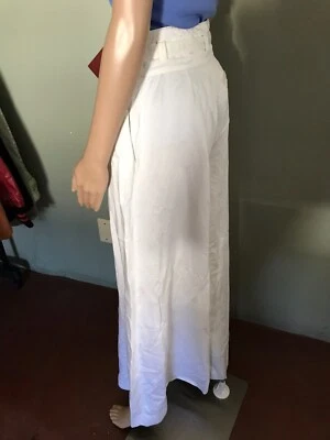 just cavalli White Belted Wideleg Pants - Image 1 of 4