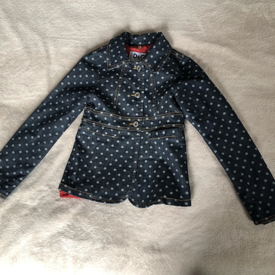 D&G Junior polka dots jacket. Girls size 8- Excellent Condition - Image 1 of 4