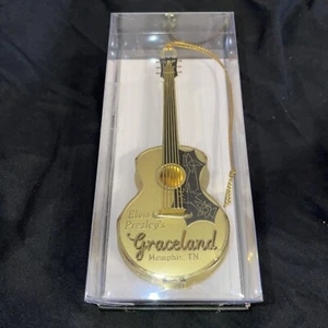 Graceland Brand New Elvis Presley Golden Guitar Memorabilia Ornament (A091) - Picture 1 of 3