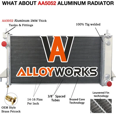 Radiador de aluminio de 3 filas para Ford Taurus 96-05 Mercury Sable 96-2007 3,0 L 3,4 L V6 Foto 1 de 4