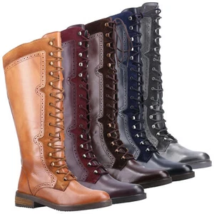 Womens Hush Puppies Rudy Tall Knee High Leg Zip Up Leather Boots Sizes 4 to 9 - Picture 1 of 21