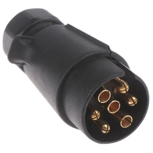 12V 7 Way Round Standard European Car Plug Connector 7 Pin Socket Plugs Trai _xa - Picture 1 of 12