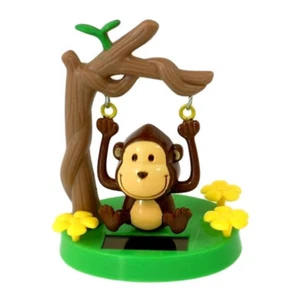 Dancing Animal Home Birthday Swinging Monkey Toy Solar Powered Car Ornament Gift - Picture 1 of 8
