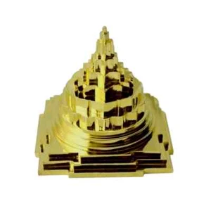 Meru Shree Yantra Pyramid In Alloy Metal 4 Inches Energized - Picture 1 of 1