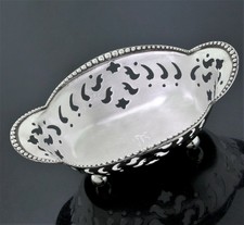 Antique Tiffany & Co. Sterling Silver Reticulated Openwork Nut Bowl/Dish #13732