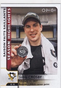 SIDNEY CROSBY 2017-18 17-18 OPC O-PEE-CHEE SEASON HIGHLIGHTS SP #551 PENGUINS - Picture 1 of 1